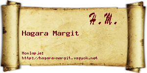 Hagara Margit névjegykártya